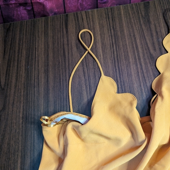 Topshop yellow tank top size 4 - Picture 3 of 3